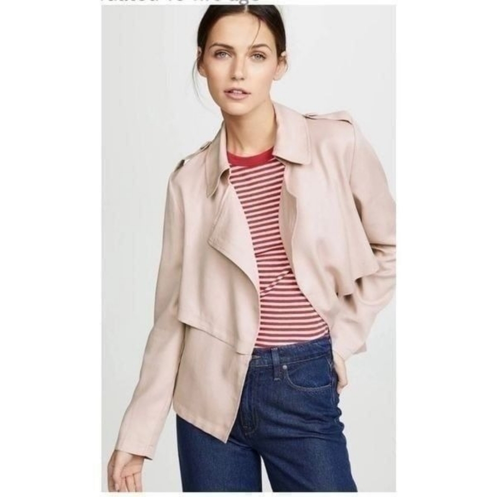BB Dakota Light Pink Mini Trench Coat Like Blazee Women's Size Small
